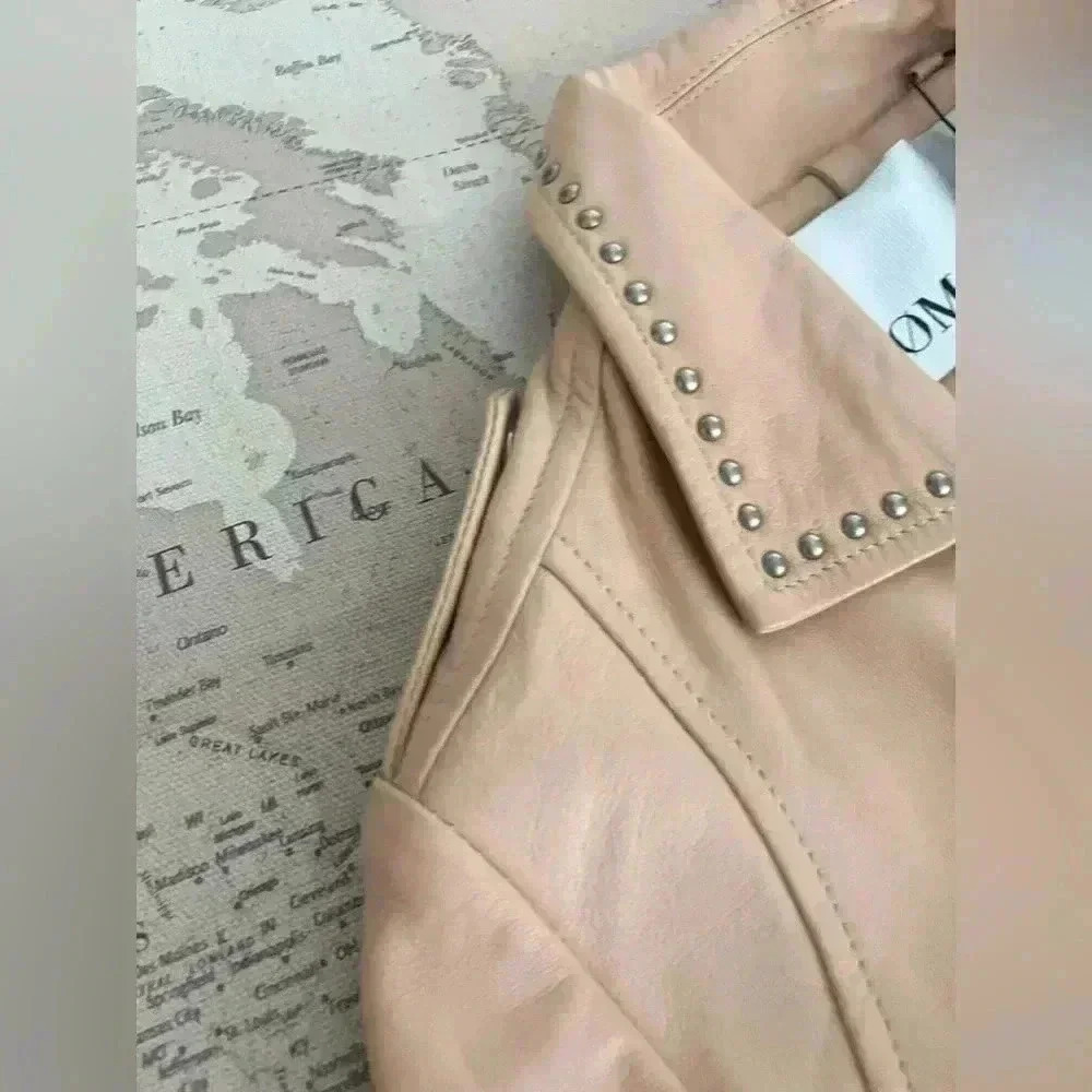 🆕Free People/ DOMA Leather Jacket Size XS - Picture 5 of 11